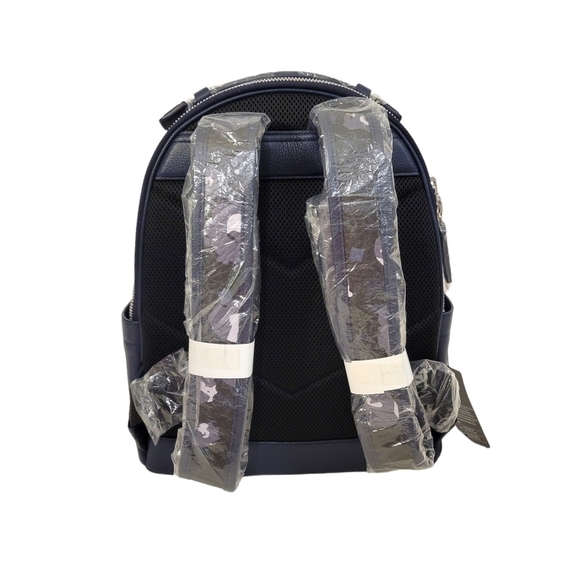 New MCM Blue & Black Camo Print Leather Stark Backpack main image 14
